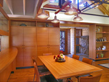 Diing room of contemporary mountain home by Hramony Builders